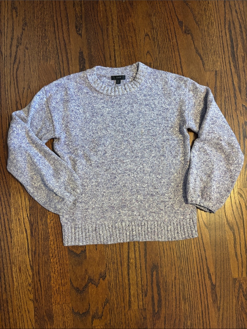 J. Crew Lavender Heather Crewneck Sweater Small